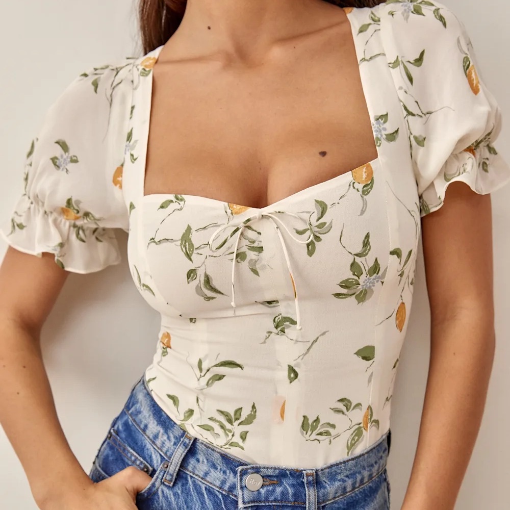 Reformation Delevan Top - Citron